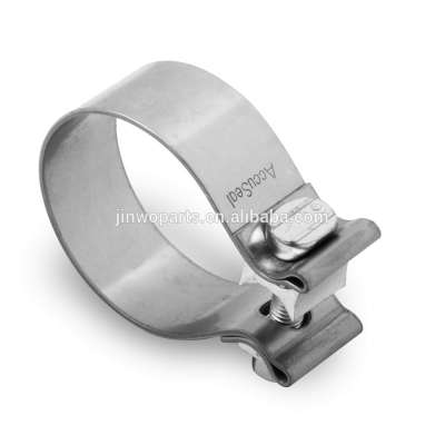 Single High Strength Clamp W1polished surface, hose clamp for heavy duty truck